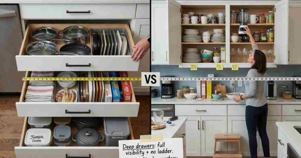 Deep Drawers Vs Upper Cabinets Which Is More Ergonomic For Kitchen Storage