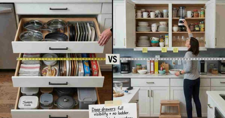 Deep Drawers Vs Upper Cabinets Which Is More Ergonomic For Kitchen Storage