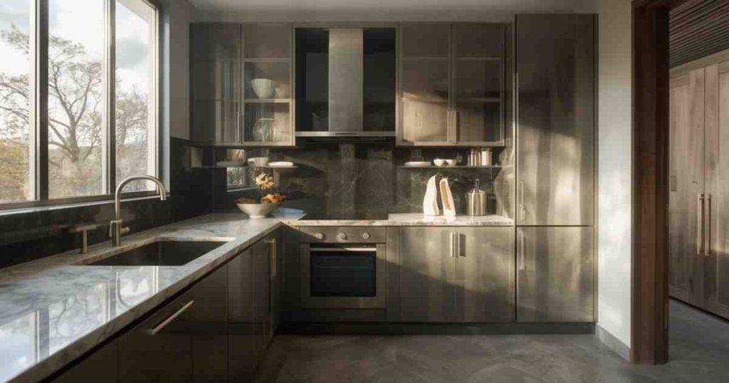 Mirror and Glass in Small Kitchens A Visual Expansion