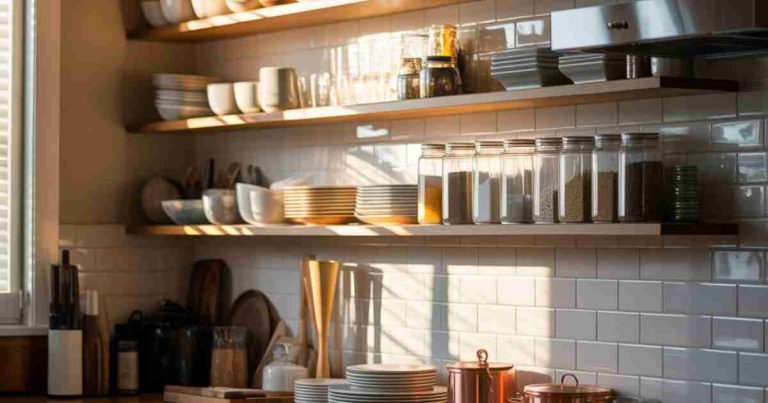 Open Shelving In Small Kitchens Does It Actually Help Or Create More Clutter[1]