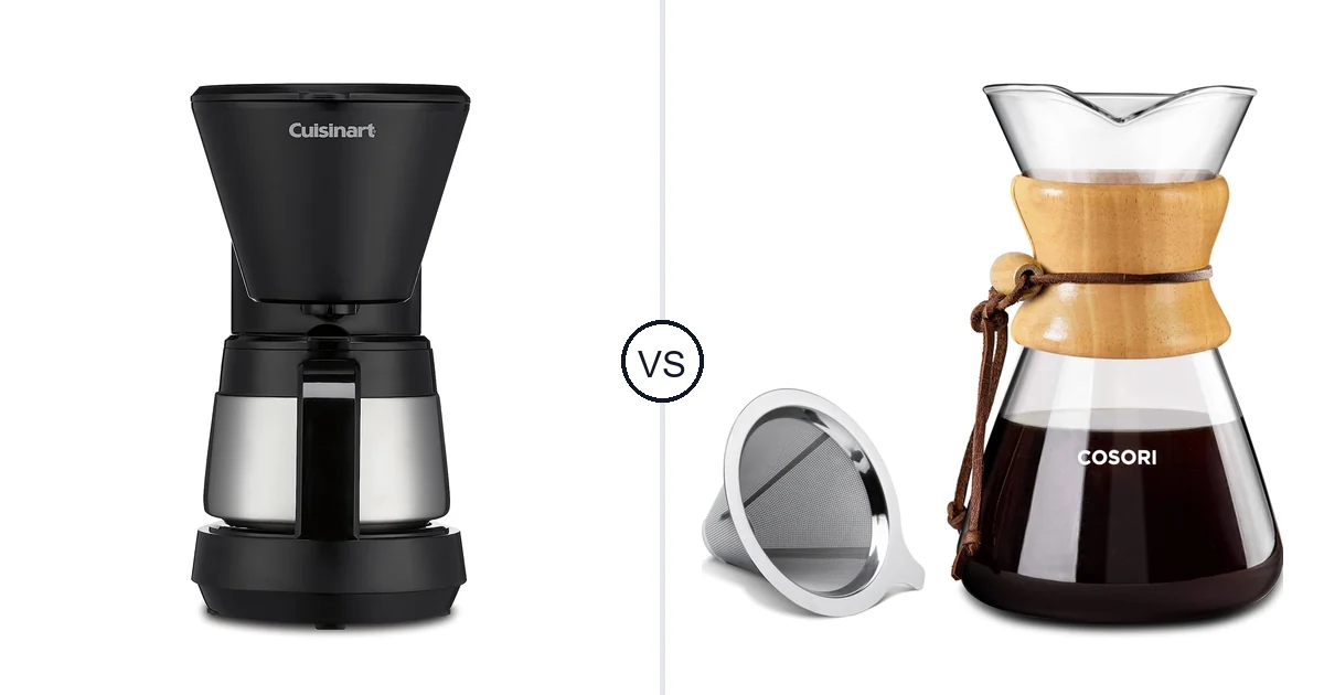 Comparison of Cuisinart DCC-5570NAS and Cosori Pour Over Coffee Maker