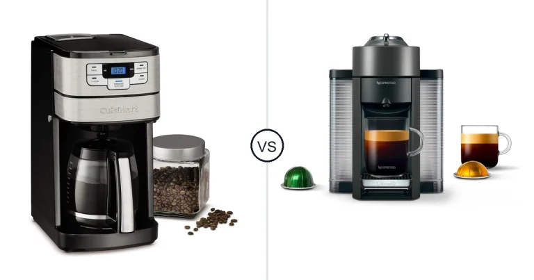 Comparison of Cuisinart DGB-400NAS and Nespresso Vertuo Coffee and Espresso Maker by