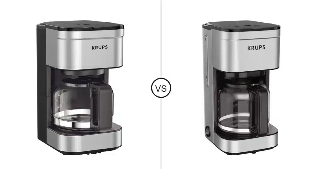 Comparison of KRUPS Simply Brew Compact 5 Cup Coffee and KRUPS Coffee Maker 10 Cups Simply Brew