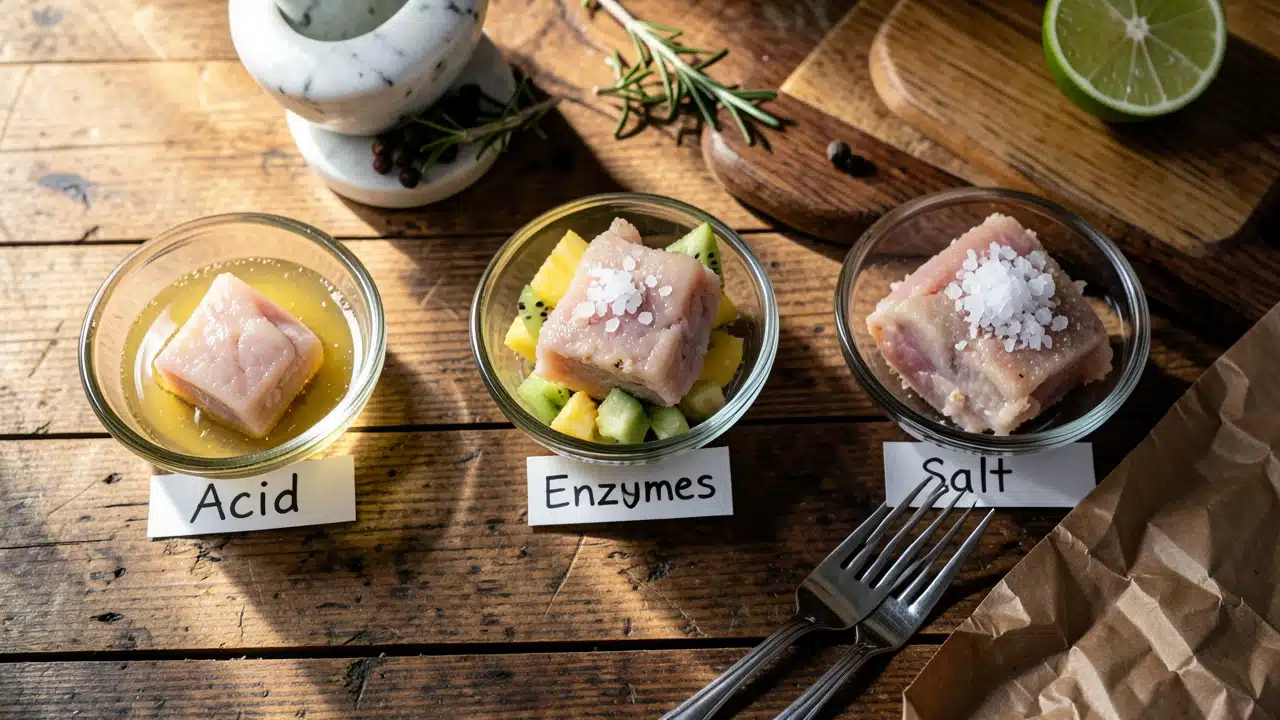 A Comparison: Acid vs. Enzymes vs. Salt