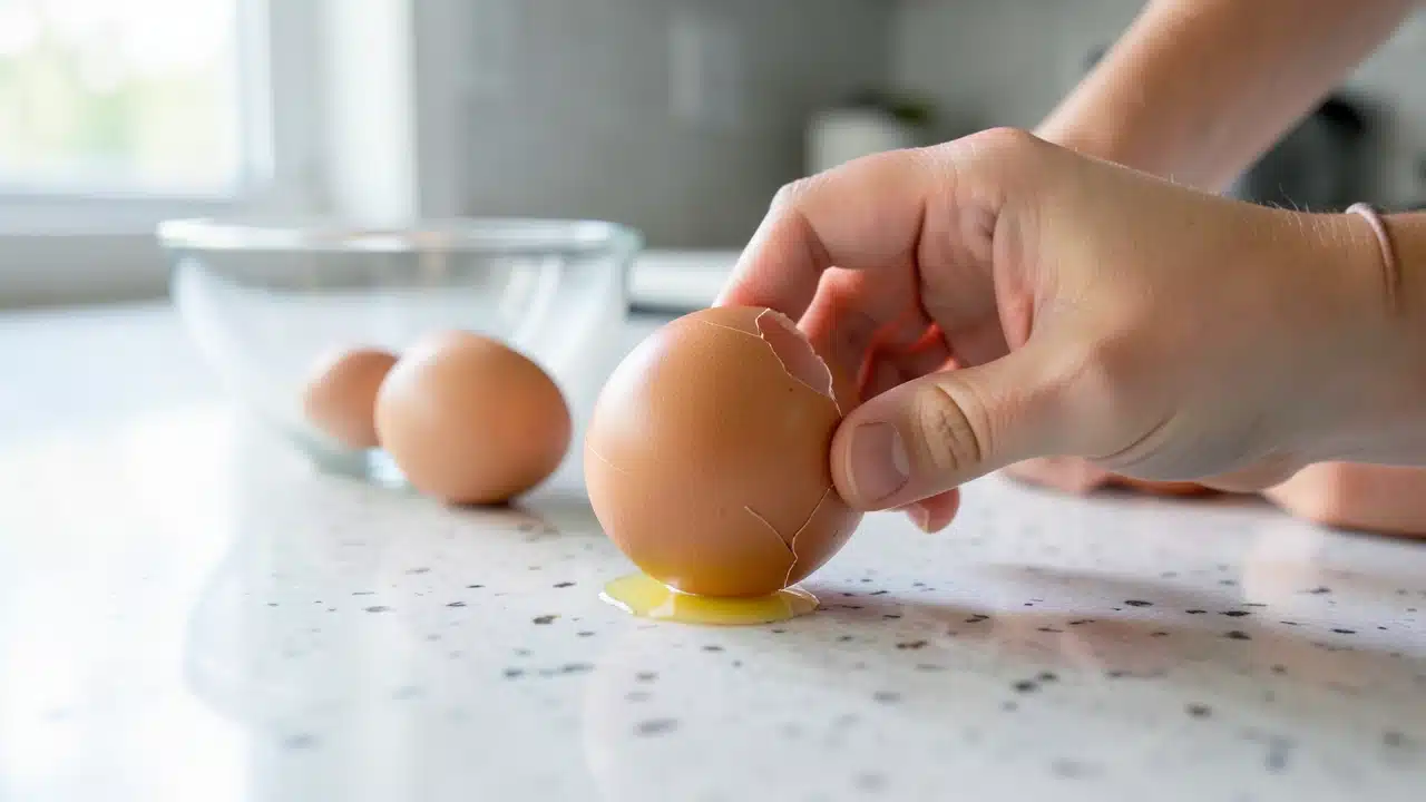 How to Crack an Egg on a Flat Surface