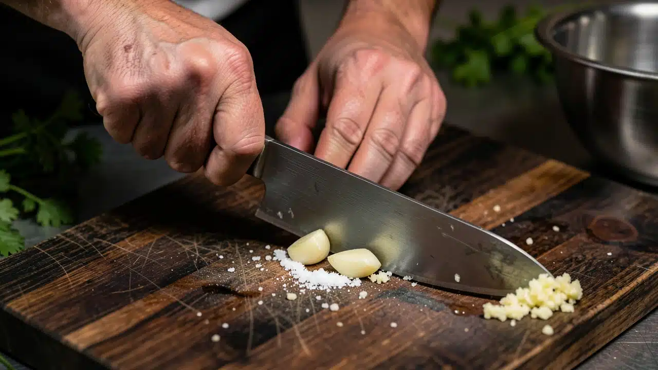 Mincing Techniques with the Knife Heel