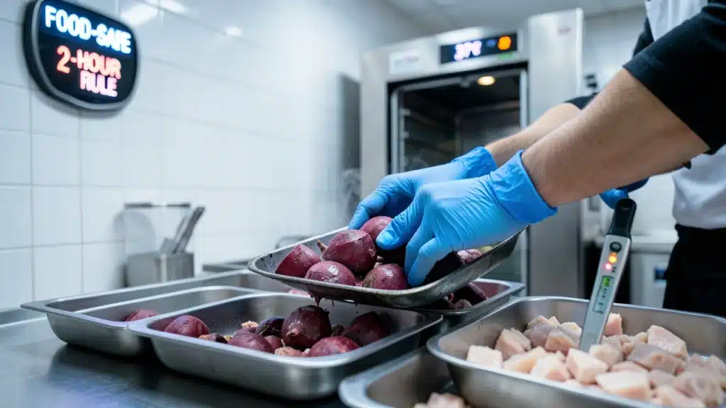 Prep Order That Cools Ingredients Within Food-Safe Time Fast