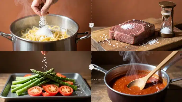 Salt Timing Map: When To Salt Pasta, Meat, Vegetables, Sauces