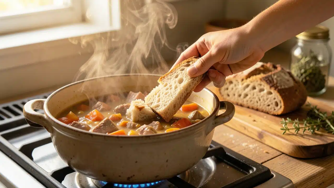 Use Bread to Thicken Soups and Stews