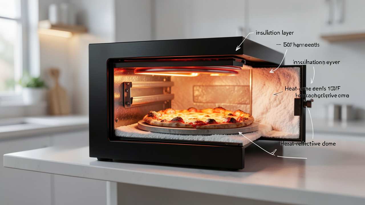 How Does a Countertop Pizza Oven Reach Such Extremely High Heat Without Melting?