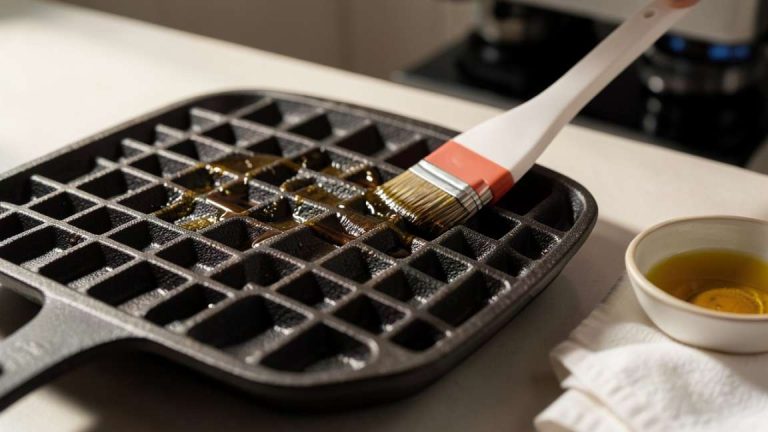 Seasoning Cast Iron Waffle Plates to Prevent Future Sticking