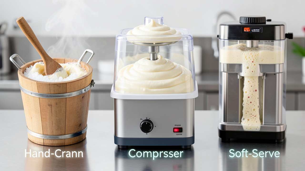 Types of Ice Cream Makers and Their Air Churning Methods