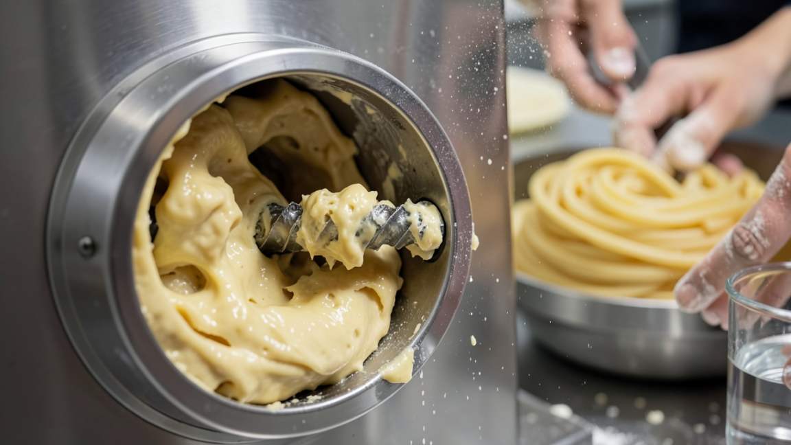 Why Does Pasta Dough Stick Inside the Extruder Chamber?